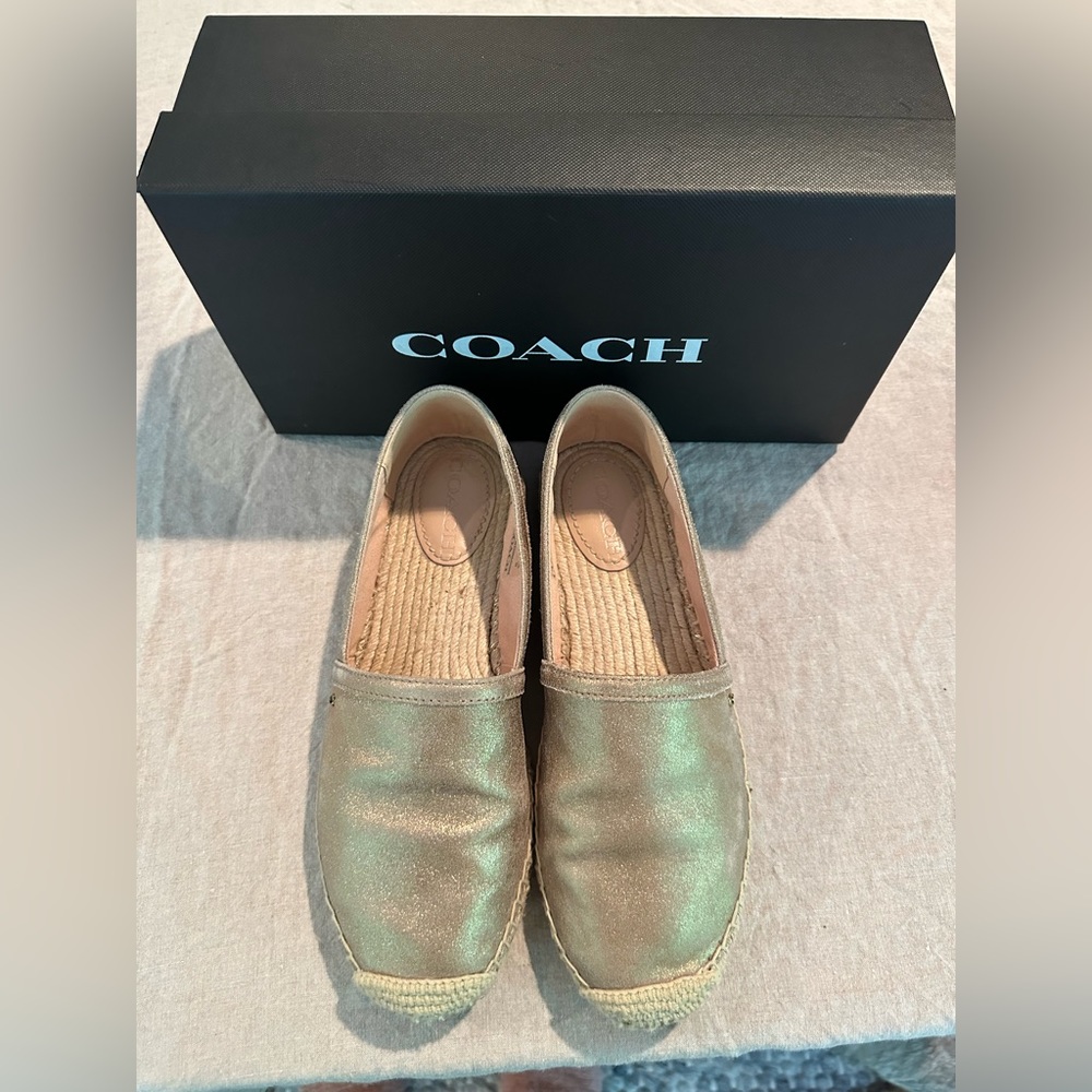 Coach Casey Espadrille in Dark Gold, 8.5
